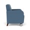 Lesro Siena Lounge Reception Wide Guest Chair w/ Front Casters, Walnut Wood Back Legs, MD Titan Uph SN1201 - alternate 2